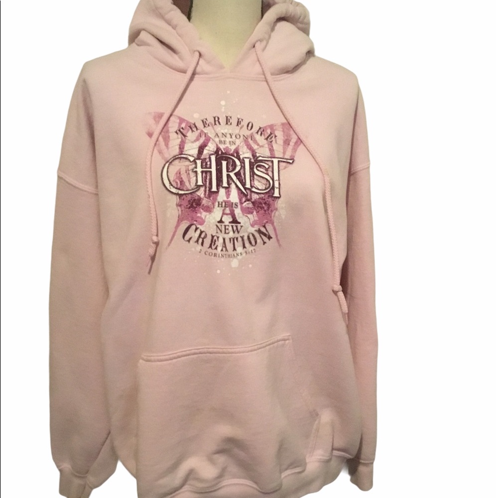 Pink Hoodie Christian large Long sleeve Gi…